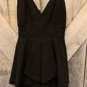 Black romper that looks like a dress